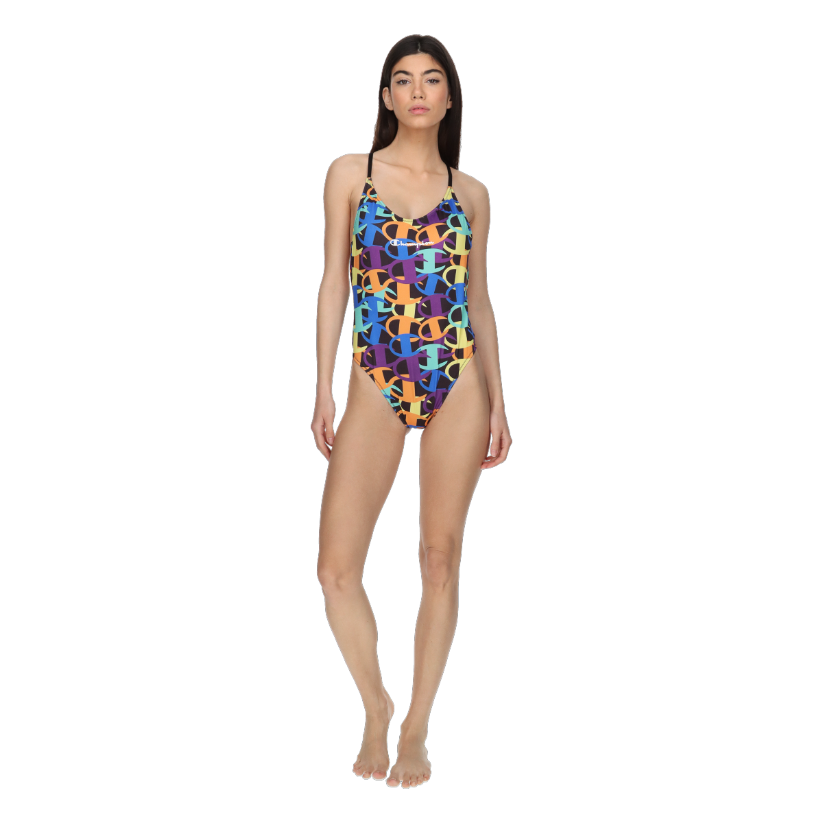 Badetøj Champion Multi-color Patterned One-Piece Swimsuit Flerfarvet | CHA231F001-Z9, 0