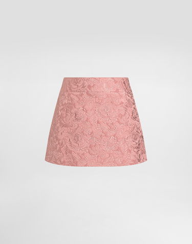 Nederdel Dolce & Gabbana Dolce & Gabbana Floral Jacquard Miniskirt Lyserød | F4A8CTHJMQKF0473, 0