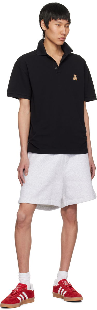 Polo skjorte Palm Angels Palm Angels 'Bear in Mind' Polo Shirt Sort | PMGB029S25FAB0011060, 3