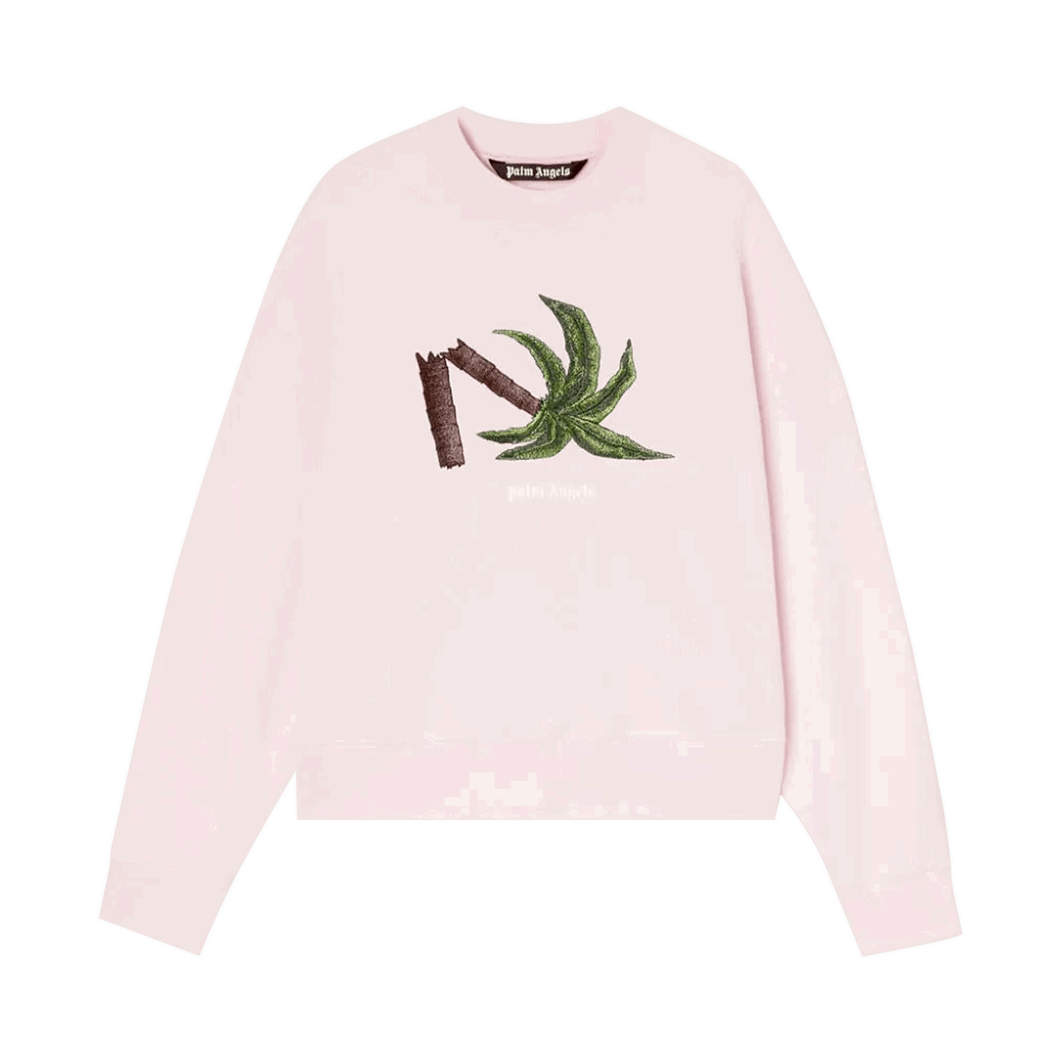 Sweater Palm Angels Broken Palm Crewneck Lyserød | PMBA026S22FLE0133055, 0