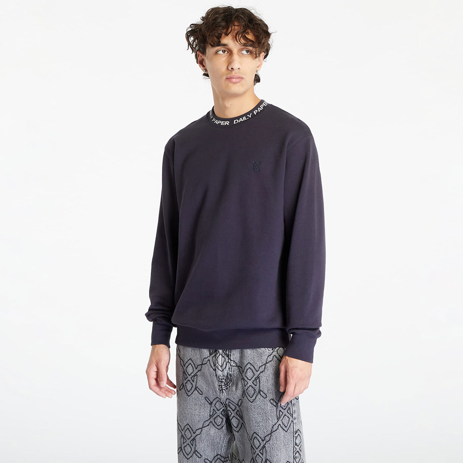 Sweater DAILY PAPER Erib Sweater Deep Navy Mørkeblå | 2322047, 0