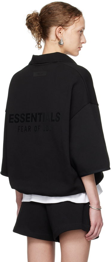 Polo skjorte Fear of God Core Collection 3/4 Sleeve Polo Black Sort | 192SU244400F, 2