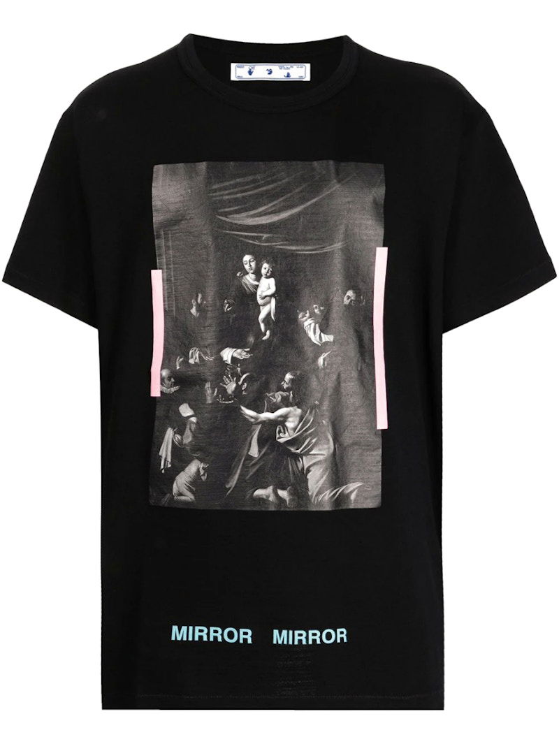 T-shirt Off-White Caravaggio Paiting Tee Black Sort | OMAA002G20JER0121088