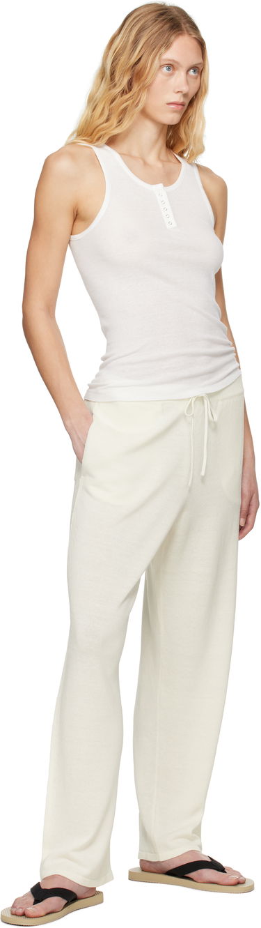 Joggingbukser The Row The Row Jory Knitted Drawstring Trousers Hvid | 8809-Y889, 3
