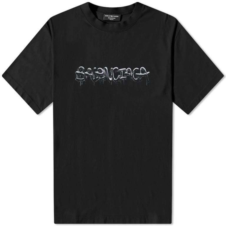 T-shirt Balenciaga Slime T-shirt Sort | 612966TLVF11069, 0
