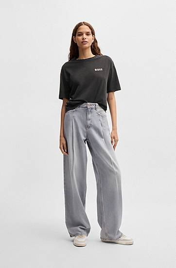 T-shirt BOSS BOSS Relaxed-Fit Cotton T-Shirt with Logo Sort | 50535106, 1