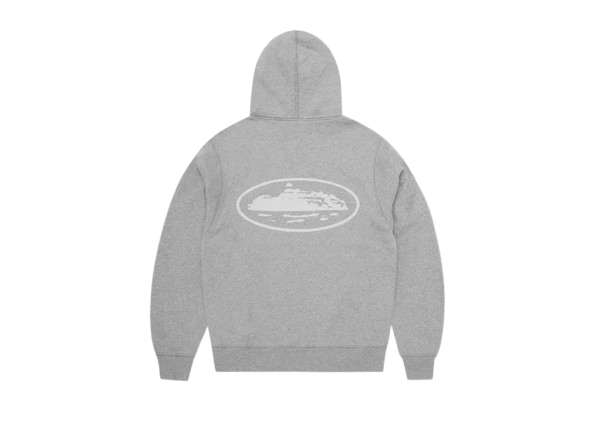 Sweatshirt Corteiz Corteiz Island Puff Print Zip Hoodie Grå | COR7, 1