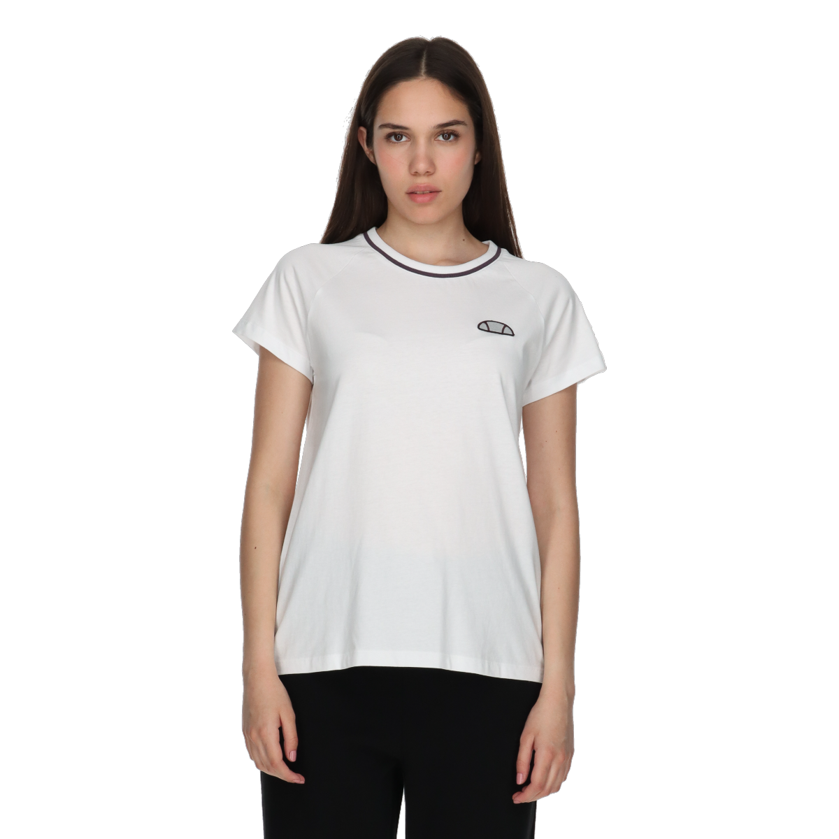 T-shirt Ellesse T-Shirt Contrast Collar Raglan Hvid | ELA243F803-10, 0