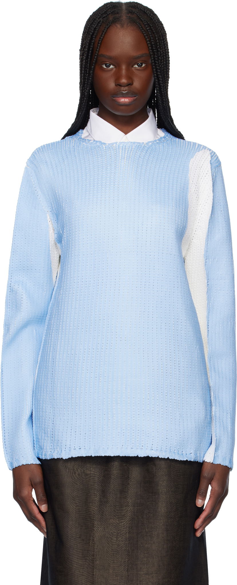 Sweater Comme des Garçons Crewneck Sweater Blå | FO-N004-051