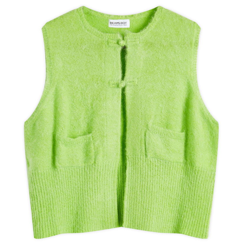 Sweater BEAMS Beams Boy G. Button Knit Vest Grøn | 1305-0135-126-60-88