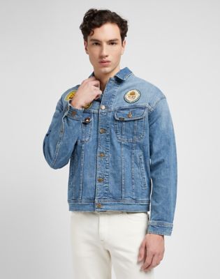 Jakke Lee Relaxed Fit Denim Jacket With Patches Blå | 112350102, 0