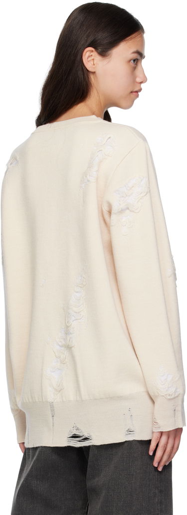 Sweater Maison Margiela MM6 Maison Margiela Double-Faced Distressed Sweater Beige | S52HL0046 M13131, 2