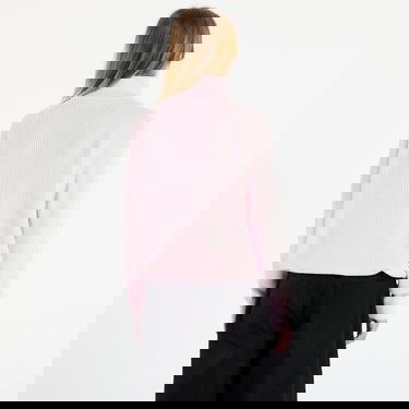 Sweater adidas Originals Ribbed Knit Quarter-Zip Funnel Neck Sweater with Three Stripes Lyserød | KS7785, 2