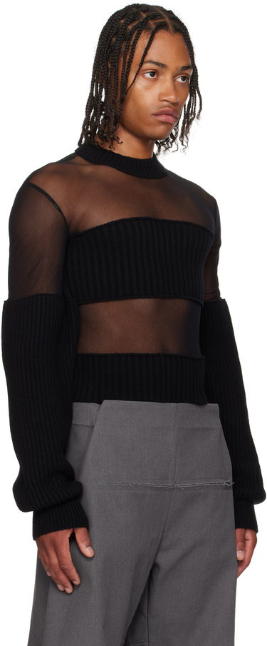 T-shirts og tank tops Jean Paul Gaultier Jean Paul Gaultier Mesh Cut Out Detail Top Sort | 25/03-W-PO016-K002-00, 1