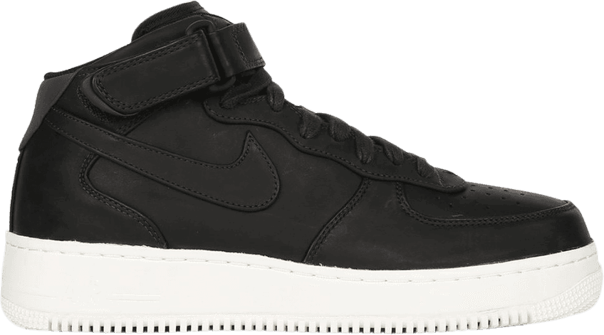 Sneakers og sko Nike Air Force 1 Mid Black Sail (Lab) Sort | 905619-001, 0