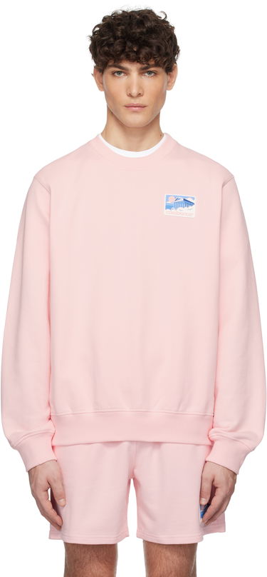Sweatshirt Casablanca Temple Patch Classic Sweatshirt Lyserød | MPS25-JTP-293-04, 0