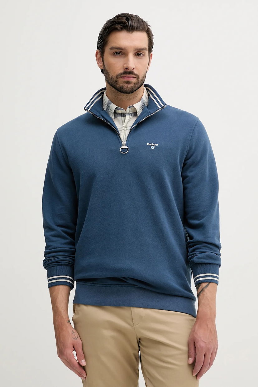 Sweatshirt Barbour Barbour Rosford Half Zip Sweatshirt Blå | MOL0701