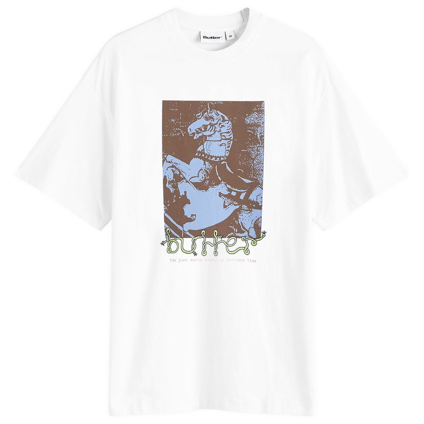 T-shirt Butter Goods Carousel T-Shirt Large Hvid | BG243102-WHT