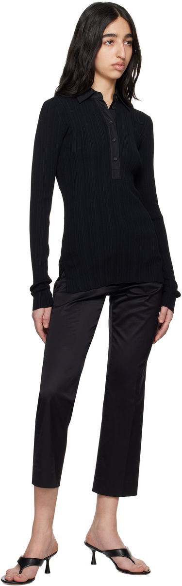 Polo skjorte TOTEME TOTEME Half-Placket Knit Top Sort | 252-WRT0453-YA0044, 3