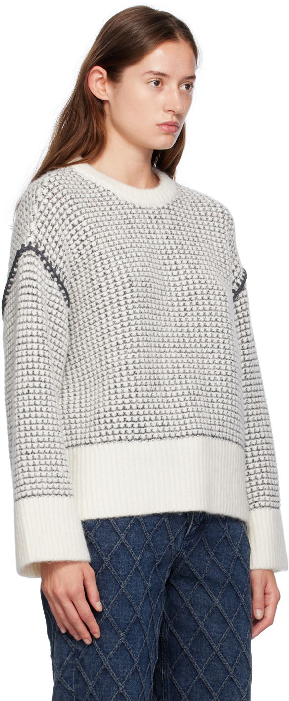 Sweater rag & bone Katie Waffle Knit Sweater Hvid | WAS24F050SA50, 1