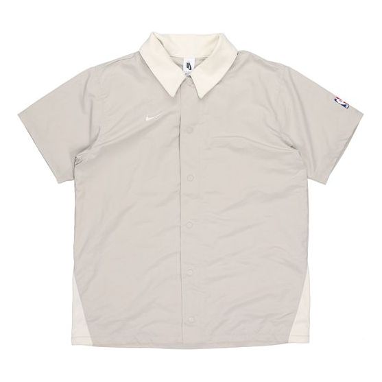 Skjorte Nike Fear of God x NBA Loose Short Sleeve Shirt Grå | CU4616-271, 0