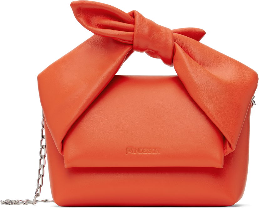 Skuldertaske JW Anderson JW Anderson Small Bow Twister Top Handle Bag Orange | HB0699-LA0355