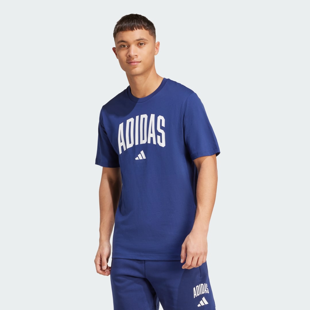 T-shirt adidas Performance Collegiate Lineage Graphic Tee Blå | JM6417, 0
