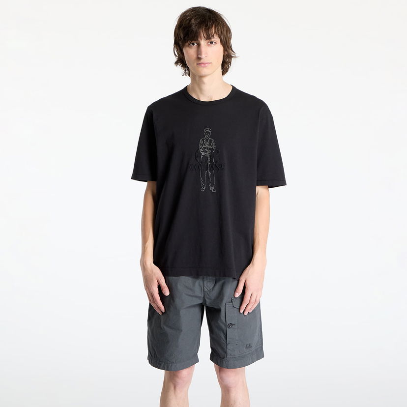 T-shirt C.P. Company C.P. Company 1020 Jersey Logo T-Shirt Sort | 18CMTS288A006057O-999
