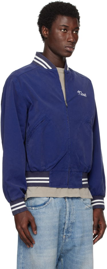 Bomberjakke Noah Noah Cotton Varsity Jacket Blå | OW086SS25ROY, 1