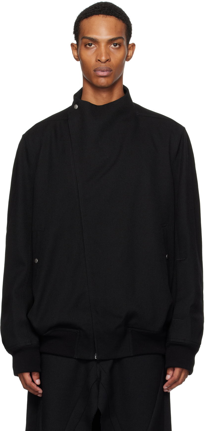 Jakke Rick Owens Rick Owens Concordians Flight Jacket Sort | RU02E1760 WD