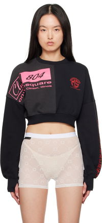 Marine Serre Regenerated Graphic Cropped Sweatshirt