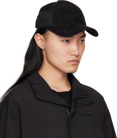 Kasket We11done We11done Suede Logo Cap Sort | WD-AH0-25-429-U-BK, 1