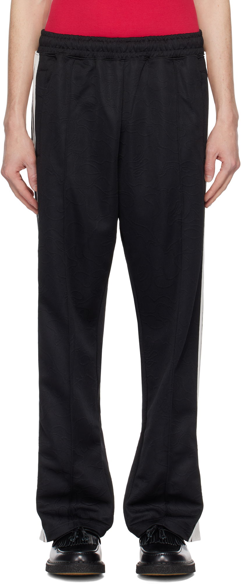 Joggingbukser BAPE Line Camo Jacquard Loose Fit Sweatpants Sort | 001PTK801304M
