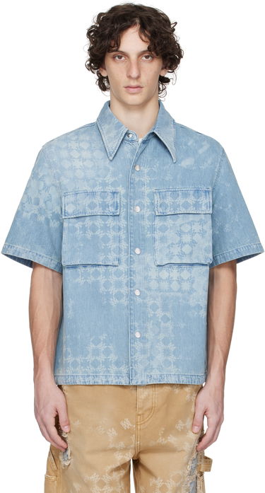 Skjorte AMIRI AMIRI MA Quad Denim Shirt Blå | AMDNIR1040, 0