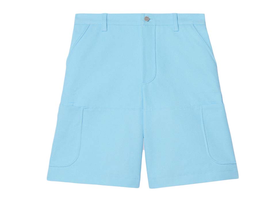 Shorts Jacquemus Le Giardino Workwear Bermuda Shorts Light Blue Turkis | 225PA010-1047 320, 0