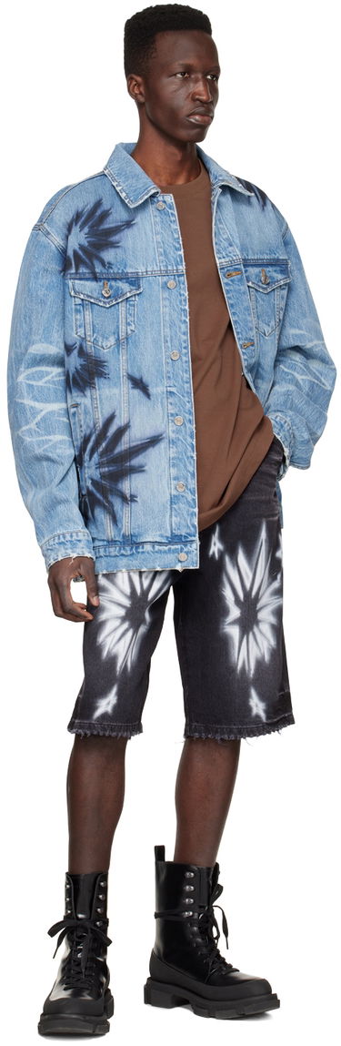 Jakke We11done We11done Tie-Dye Denim Jacket Blå | WD-DJ1-22-356-U-BL, 3