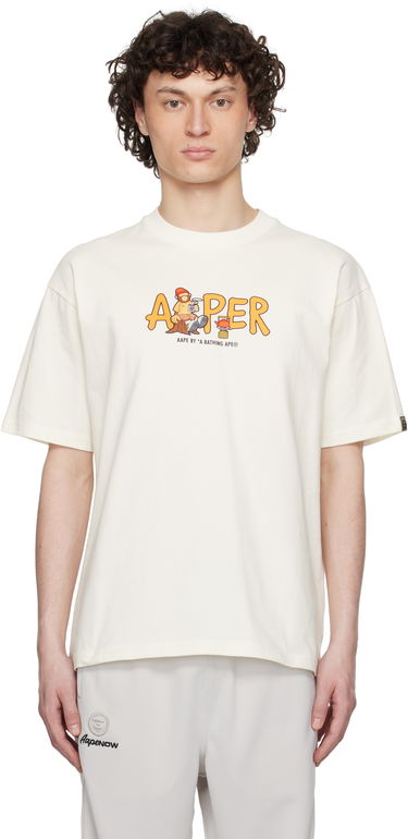 T-shirt AAPE by A Bathing Ape AAPE by A Bathing Ape AAPER Graphic T-Shirt Hvid | AAPTEM1616XXNIVX, 0