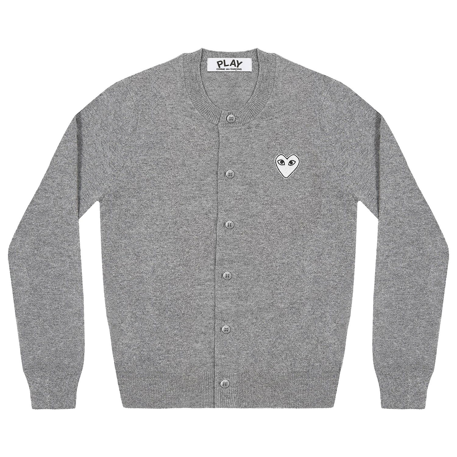Sweater Comme des Garçons PLAY Heart Cardigan Grå | AZ N065 051 1, 1