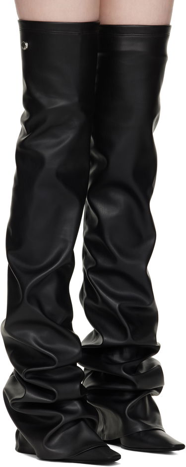 Tøj The Attico Attico Robin Thigh-High Boots Sort | 250WSH00872 PUR003AA, 3