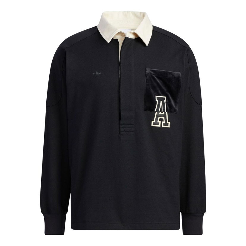 Polo skjorte adidas Originals Anti University Long Sleeve Polo Sort | HY7235
