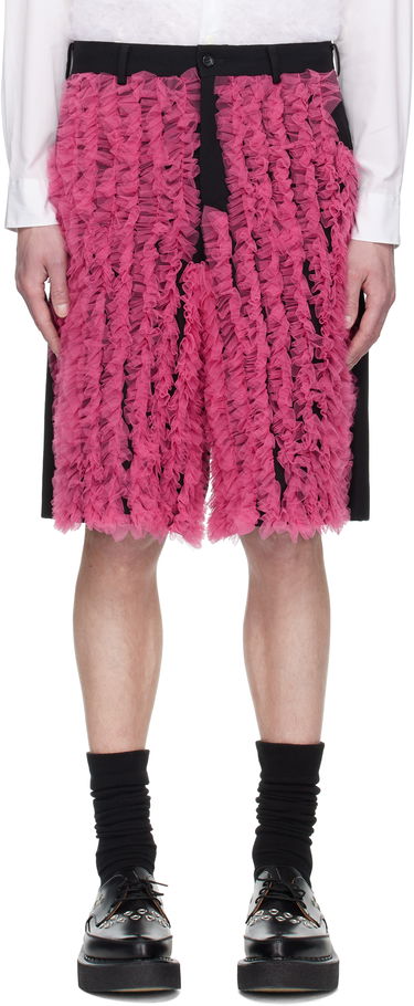 Shorts Comme des Garçons Comme des Garçons Homme Plus Gabardine and Tulle Shorts Lyserød | PO-P063-051, 0
