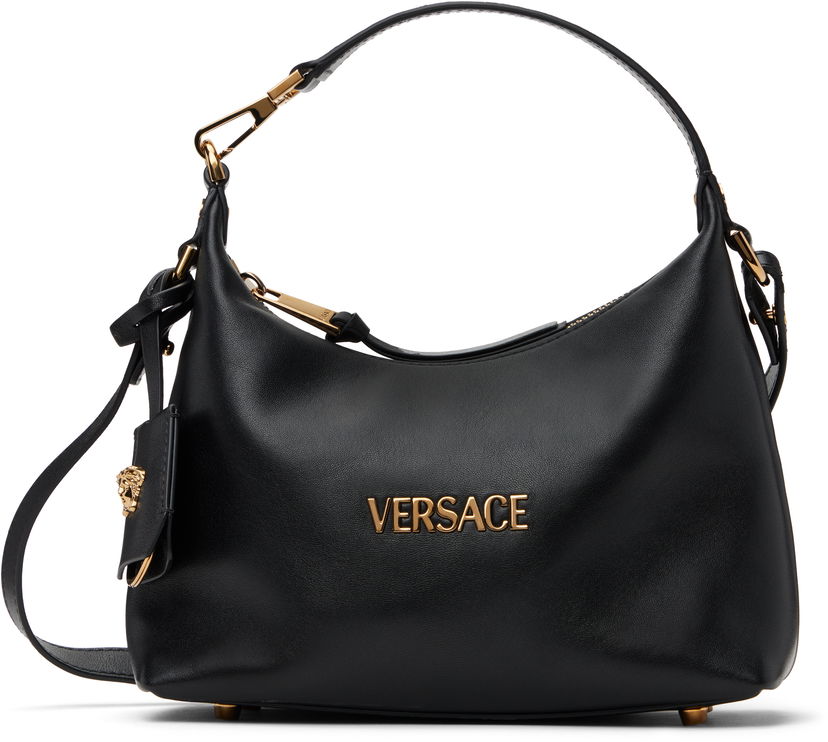 Håndtaske Versace Versace Tag Hobo Bag Sort | 1018302_1A13171_1B00V