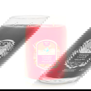 Stearinlys Yankee Candle Signature Large Jar 2 Wicks Santa On Skis Après Ski Collection Rød | 43493, 3