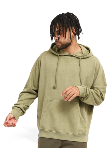 Sweatshirt Urban Classics Overdyed Hoody Grøn | TB4388-khaki