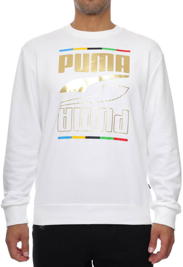 Sweatshirt Puma Rebel Crew 5 Continents TR Hvid | 584608-02