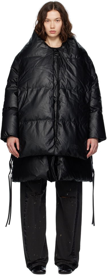 Puffer jakke Maison Margiela MM6 Maison Margiela Faux-Leather Puffer Jacket Sort | S52AA0193 S53057, 0