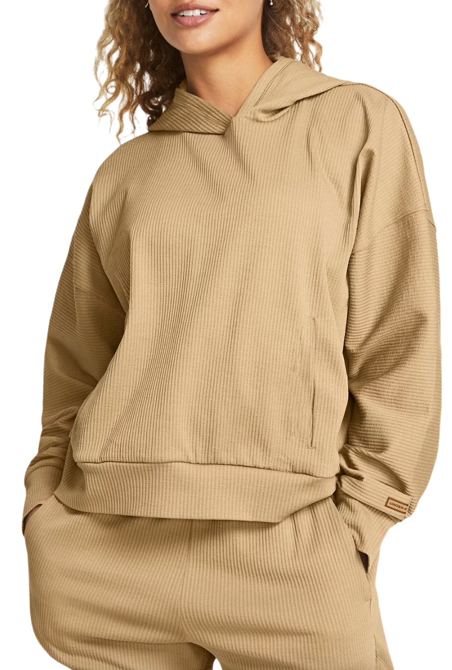 Sweatshirt Under Armour Rib Hoodie Beige | 1382732-263, 0