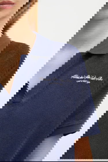 Polo skjorte Sporty & Rich Eden Script Terry Polo Shirt Mørkeblå | TO00160673BL106, 3