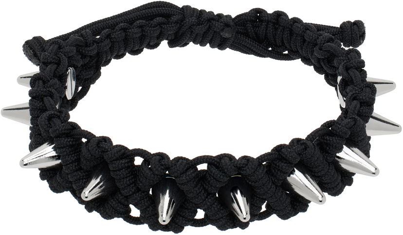 Armbånd We11done We11done Handmade Studded Bracelet Sort | WD-AJ0-25-599-U-BK