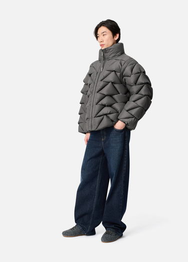 Puffer jakke AXEL ARIGATO Geometric Quilted High-Neck Puffer Jacket Grå | A3125001, 8